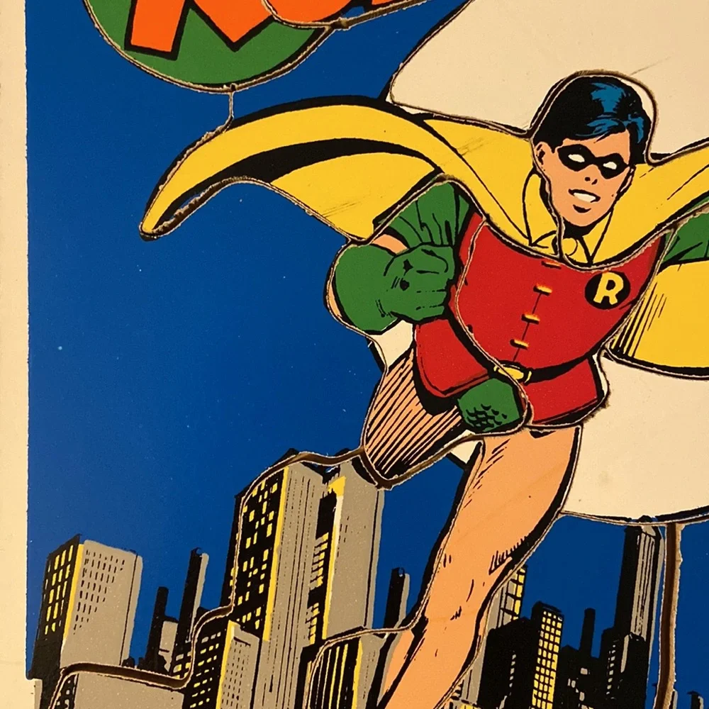 Vintage Playskool DC Comics Inc. 1976 18 Piece Robin Children’s Board Puzzle